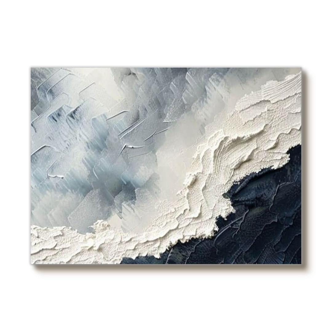 Waves Chase - Large Texture Abstract Wall Art