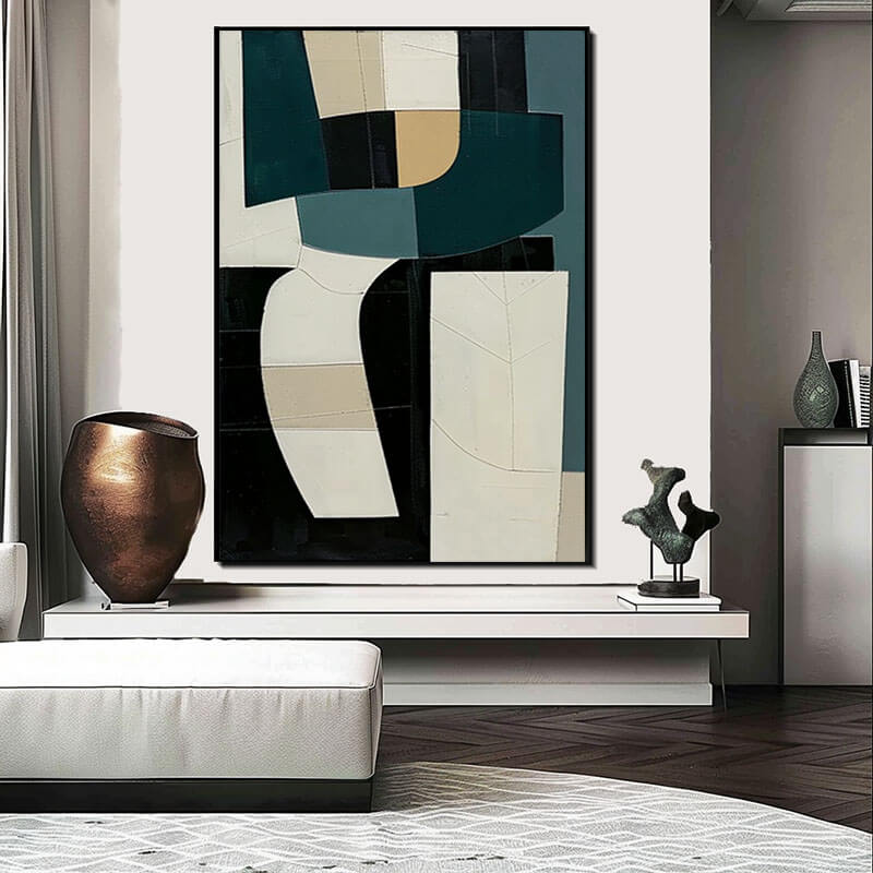 Tectonic Interplay - Modern Minimalist Abstract Wall Art