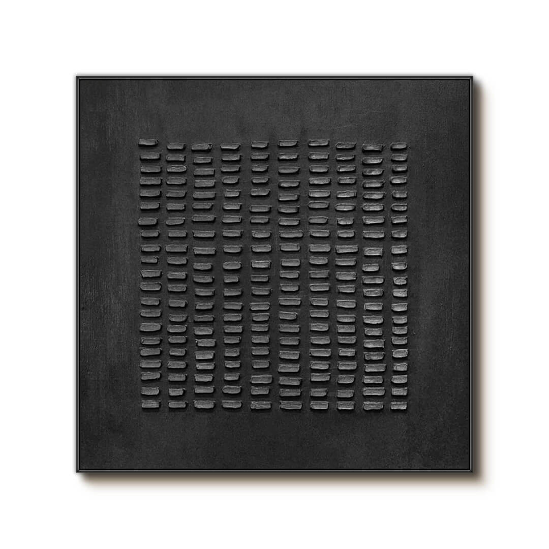 Focusing - Black Abstract Wall Art Painting