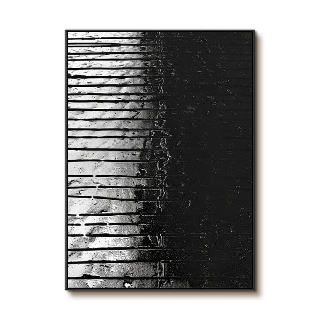 Nocturnal Rhythm - Original Black And White Abstract Wall Art