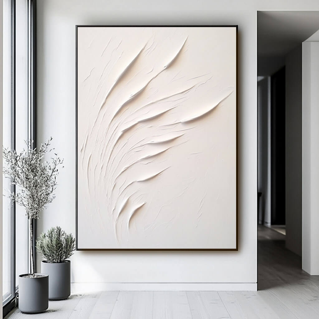 Reeds - Minimalist Textured Canvas Art Painting