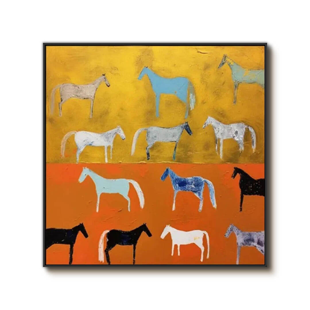 Equine Array - Colorful Horse Abstract Wall Art