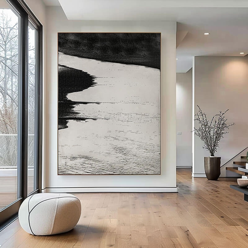 Dark Stream I - Abstract Art Painting on Canvas