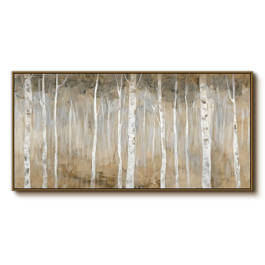 Pale Grove - Botanical Abstract Landscape Art Painting