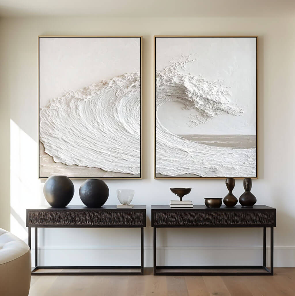 Curl - 3D Textured Abstract Art Set of 2
