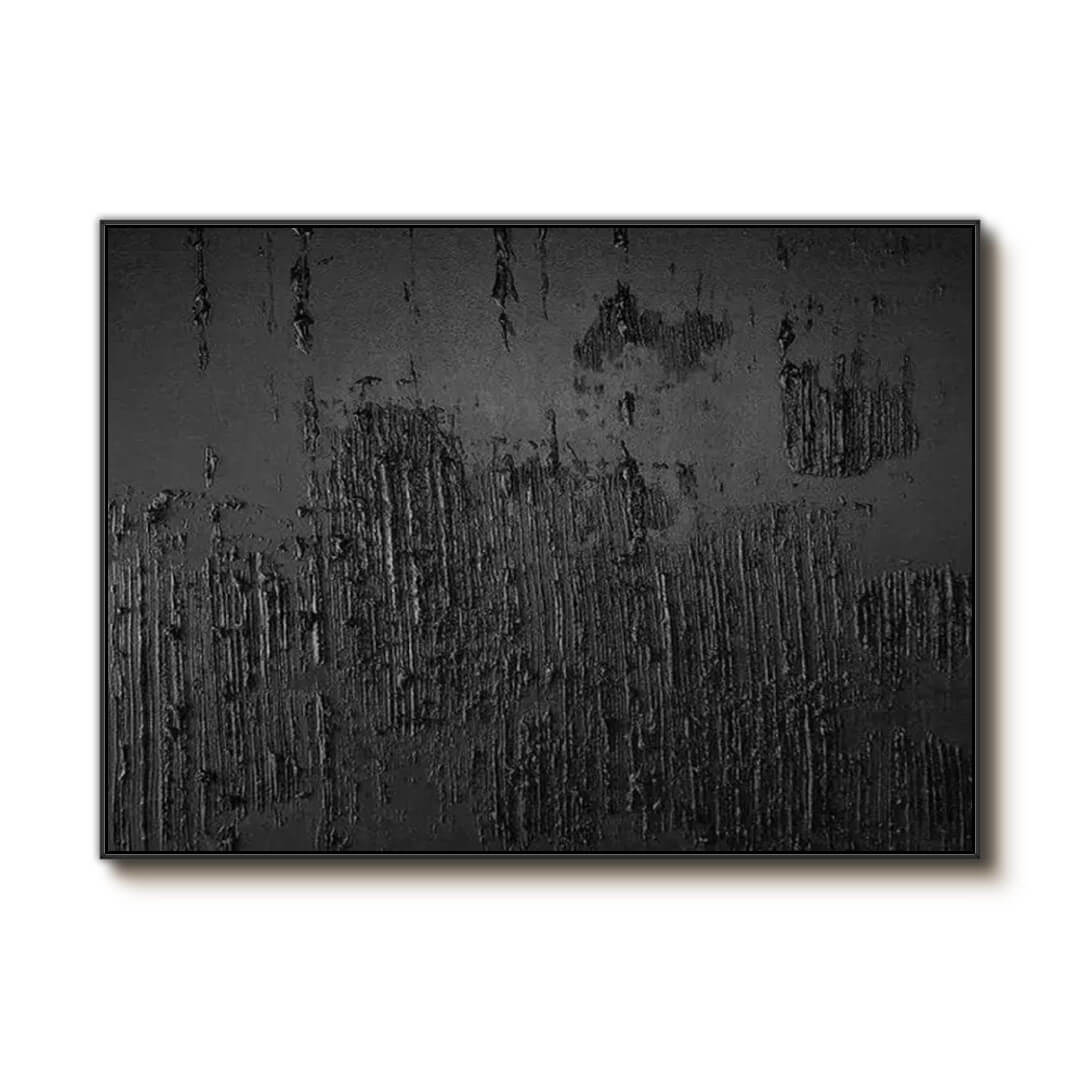 Midnight - Large Textured Minimalist Wall Art Painting