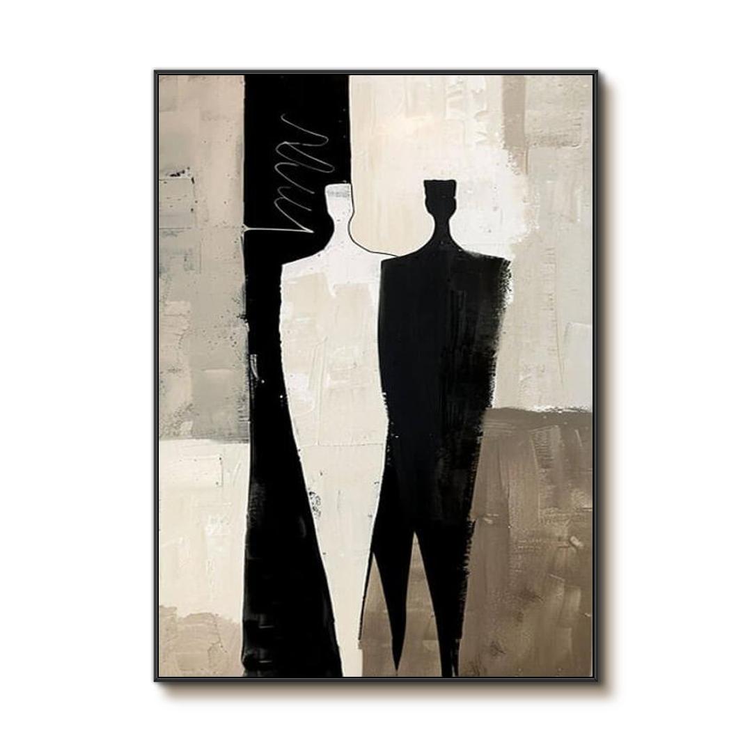 Silent Conversations II - Large Minimalist Abstract Canvas Art