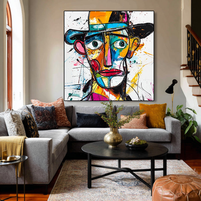 The Deconstructed Gaze - Modern Picasso Style Abstract Portrait Wall Art