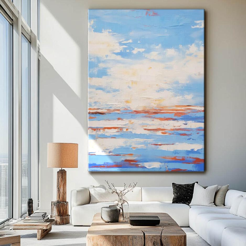 Blue Envisioning - Vertical Modern Abstract Art