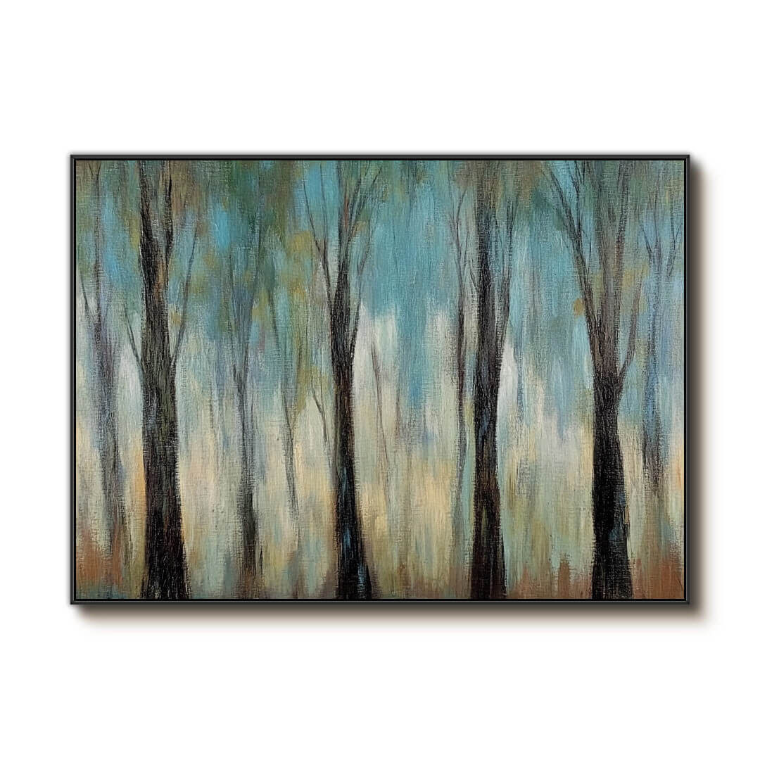 The Ethereal Forest - Large Modern Abstract Forest Oil Painting