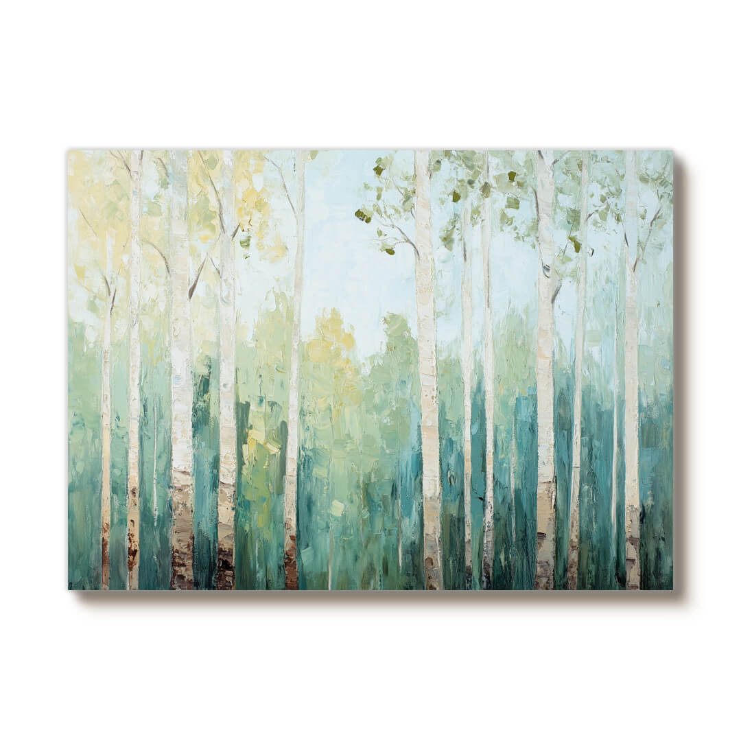 Morning in the Grove - Abstract Forest Landscape Painting