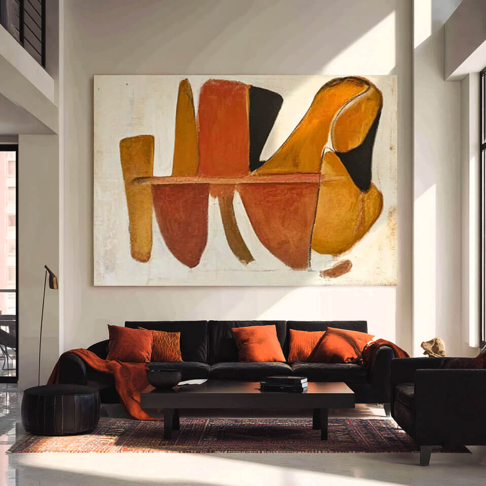 Terracotta Flow - Modern Abstract Wall Art