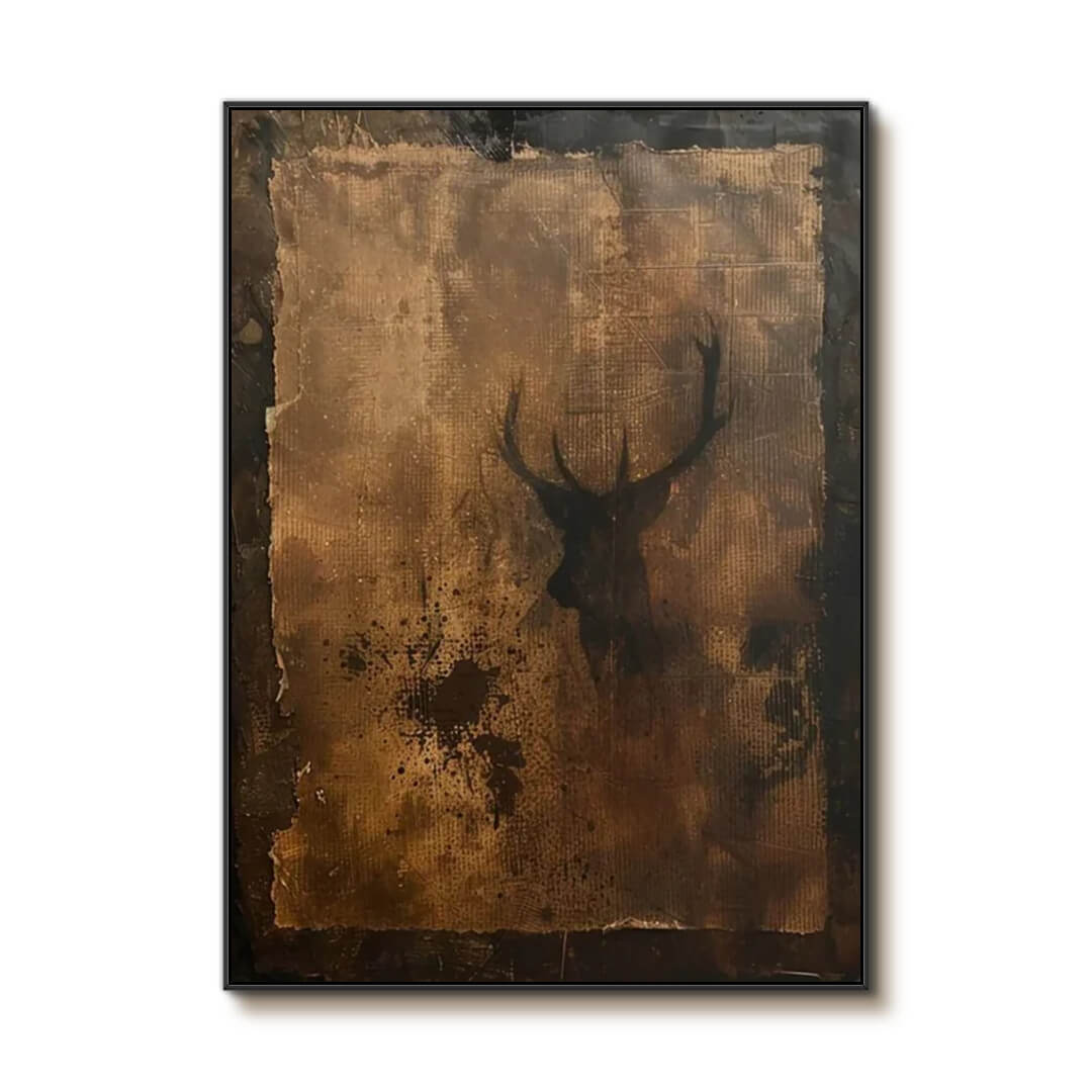 Stagmark - Brown Black Abstract Wall Painting