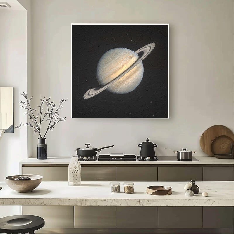Saturn - Original Textured Canvas Art Painting