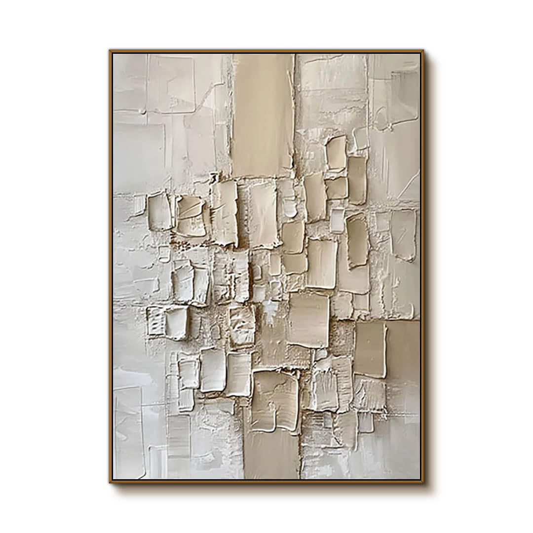 Tactile Balance - Textured Neutral Abstract Painting