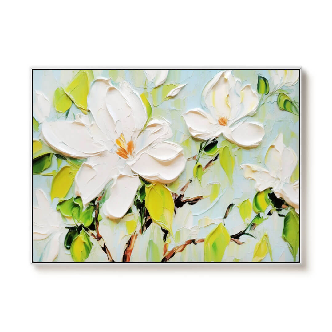 Where Happiness Grows - Textured Flowers Canvas Art Painting