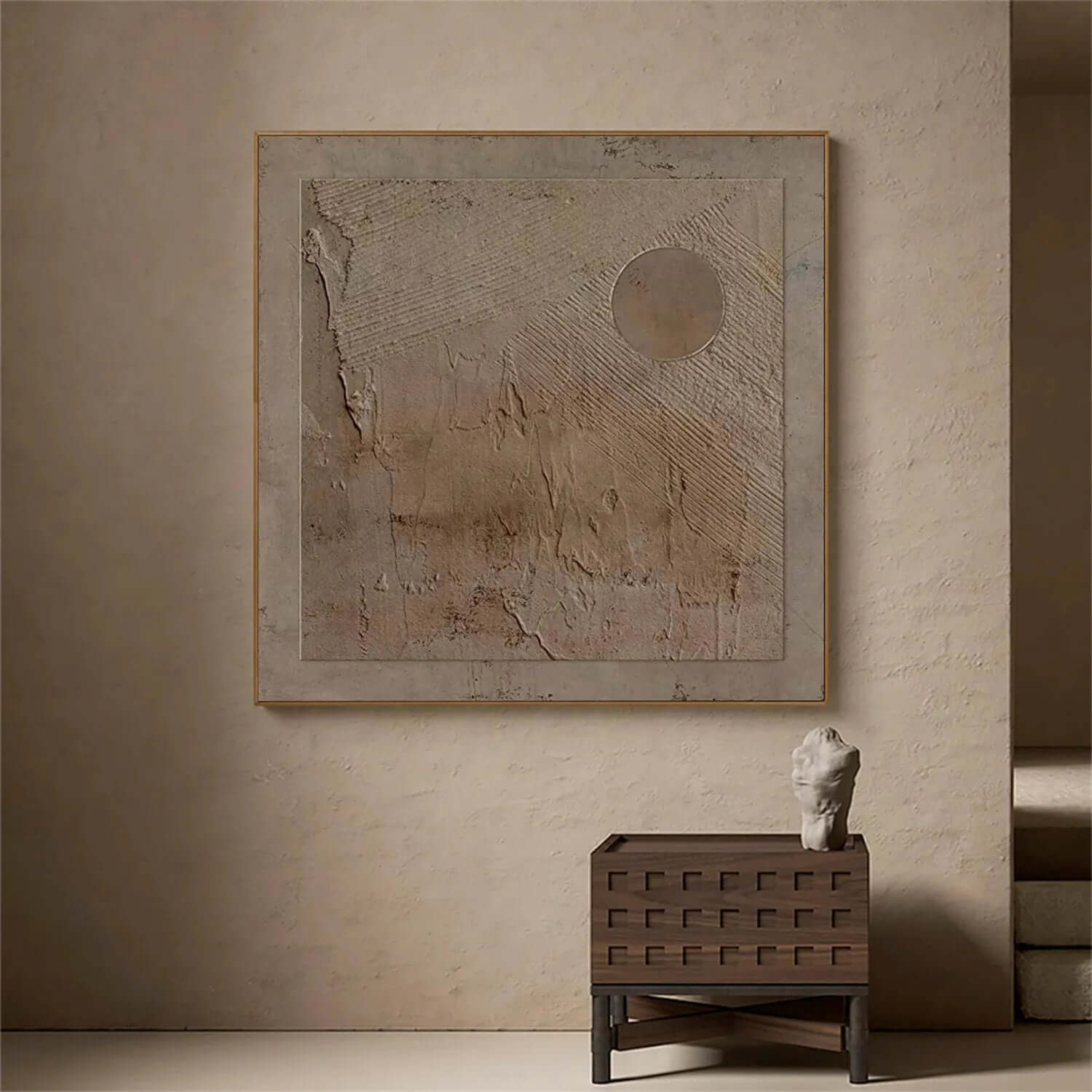 Zen Land I - Wabi Sabi Textured Art Painting