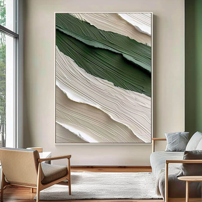 Ripples of Serenity - Large Abstract Minimalist Canvas Art