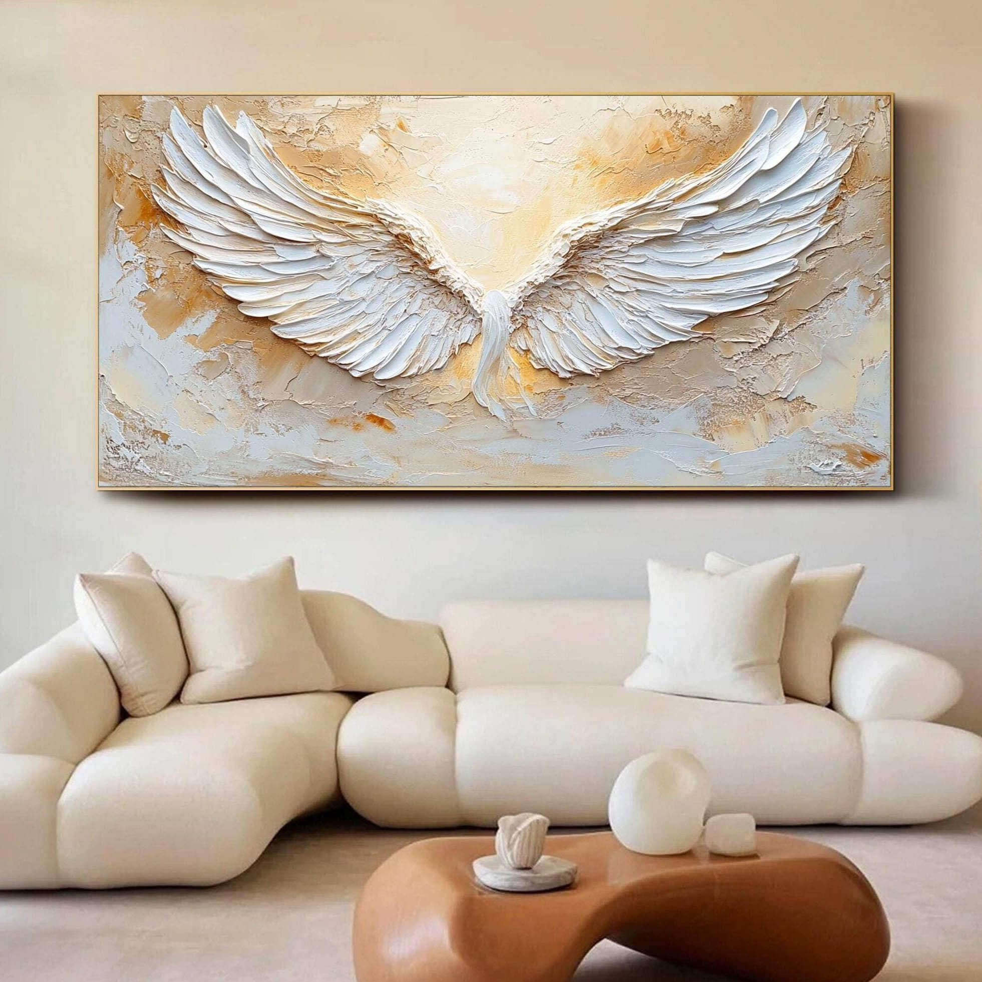 Feathers of Light - Abstract Textured Feather Wall Art