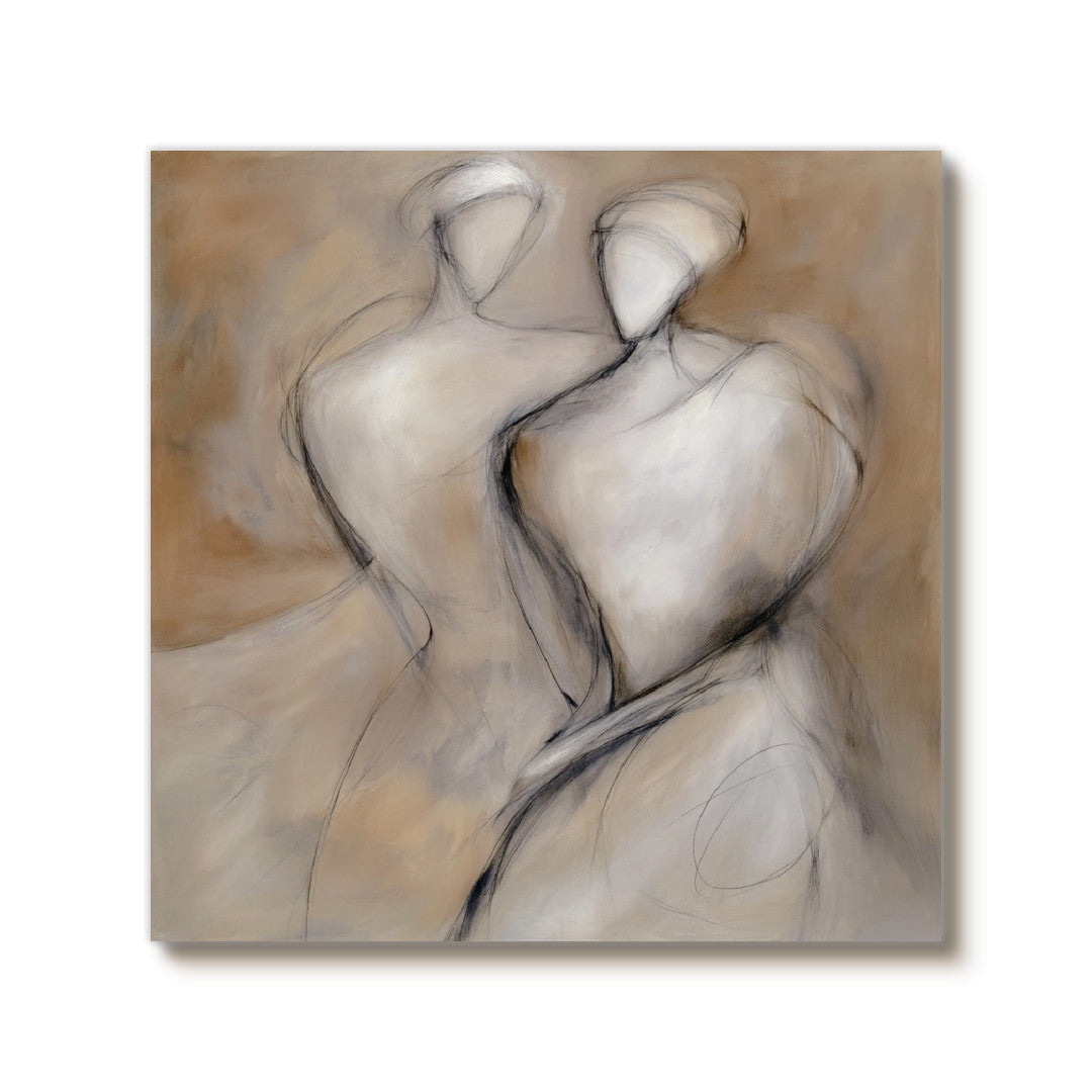 Tribal Imprint - Impasto Abstract Textured Figure Wall Art