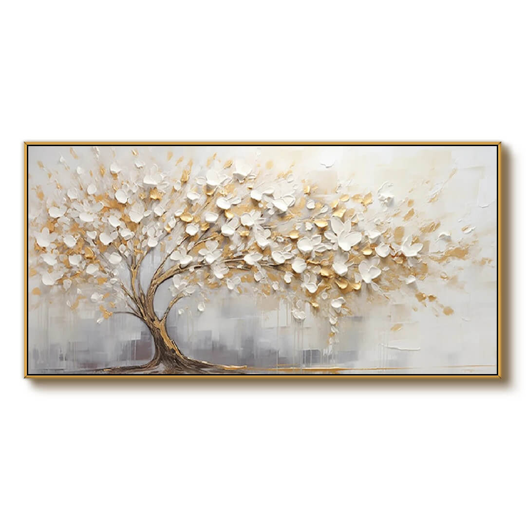 Petal Drift - Textured Floral Tree Wall Art