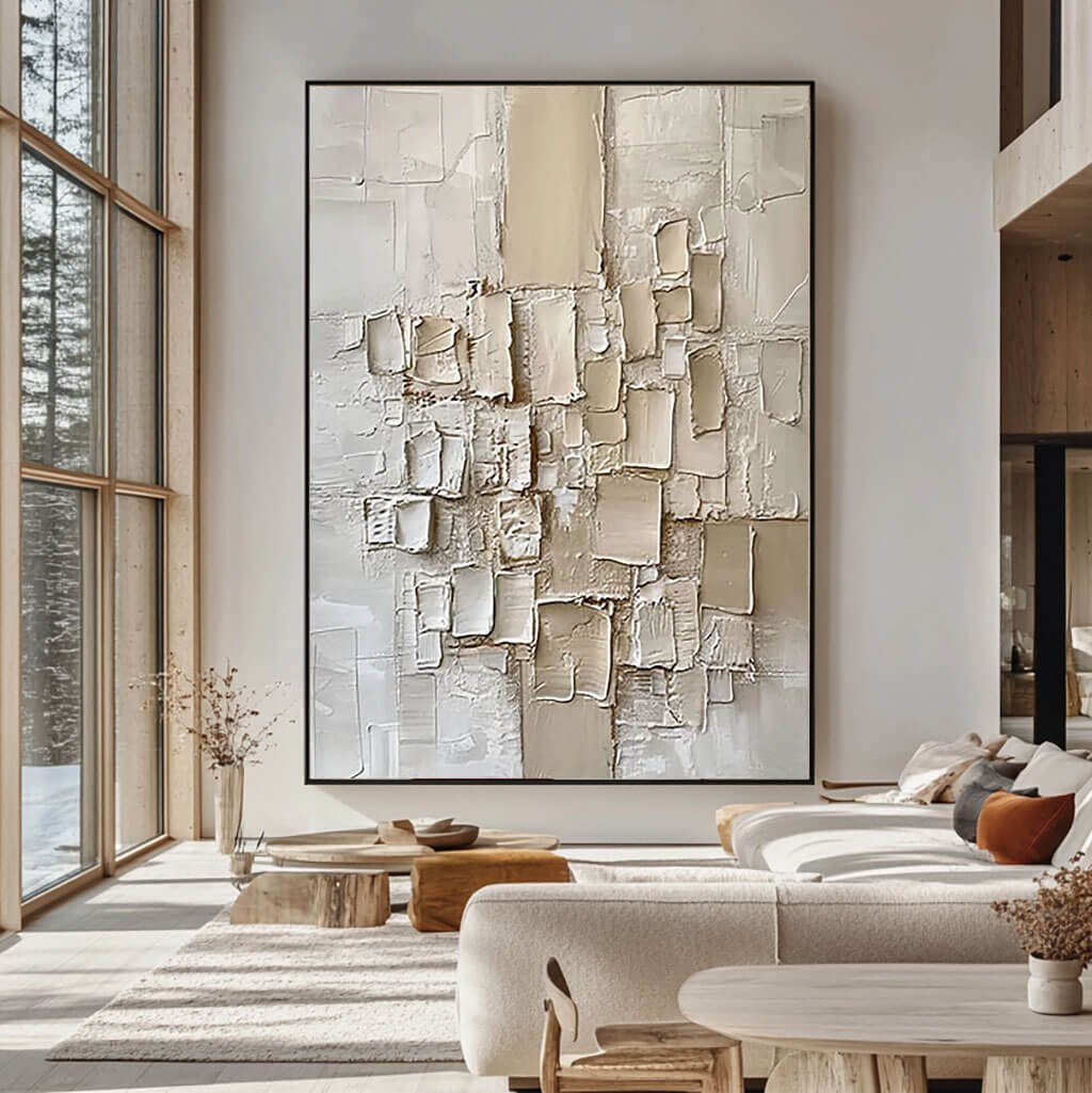 Tactile Balance - Textured Neutral Abstract Painting