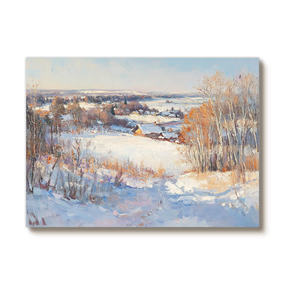 Winter's Glow - Snowscape Wall Art Painting
