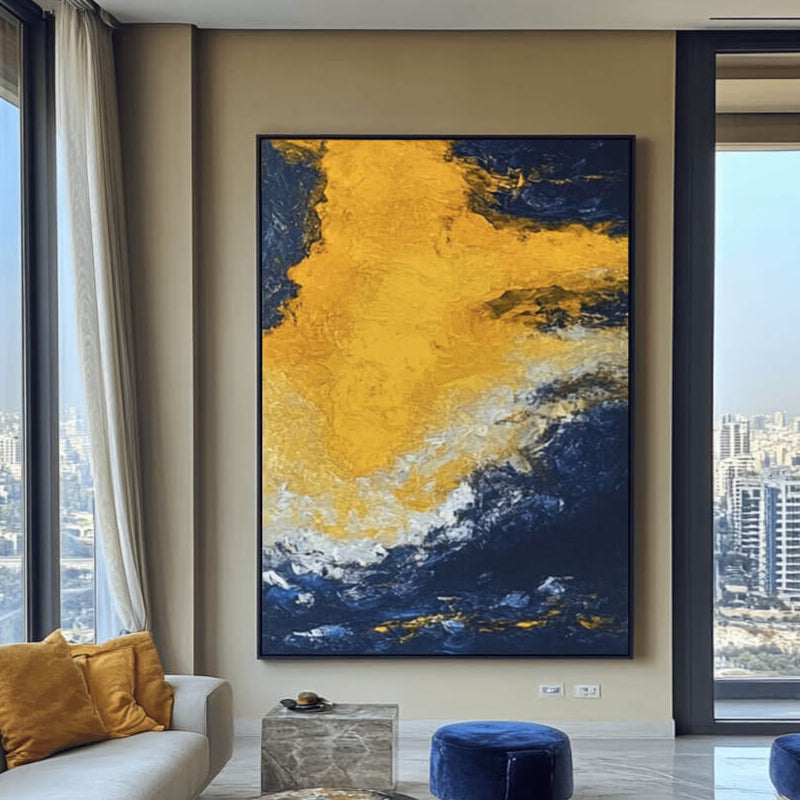 Liquid Gold - Large Abstract Wall Art Painting