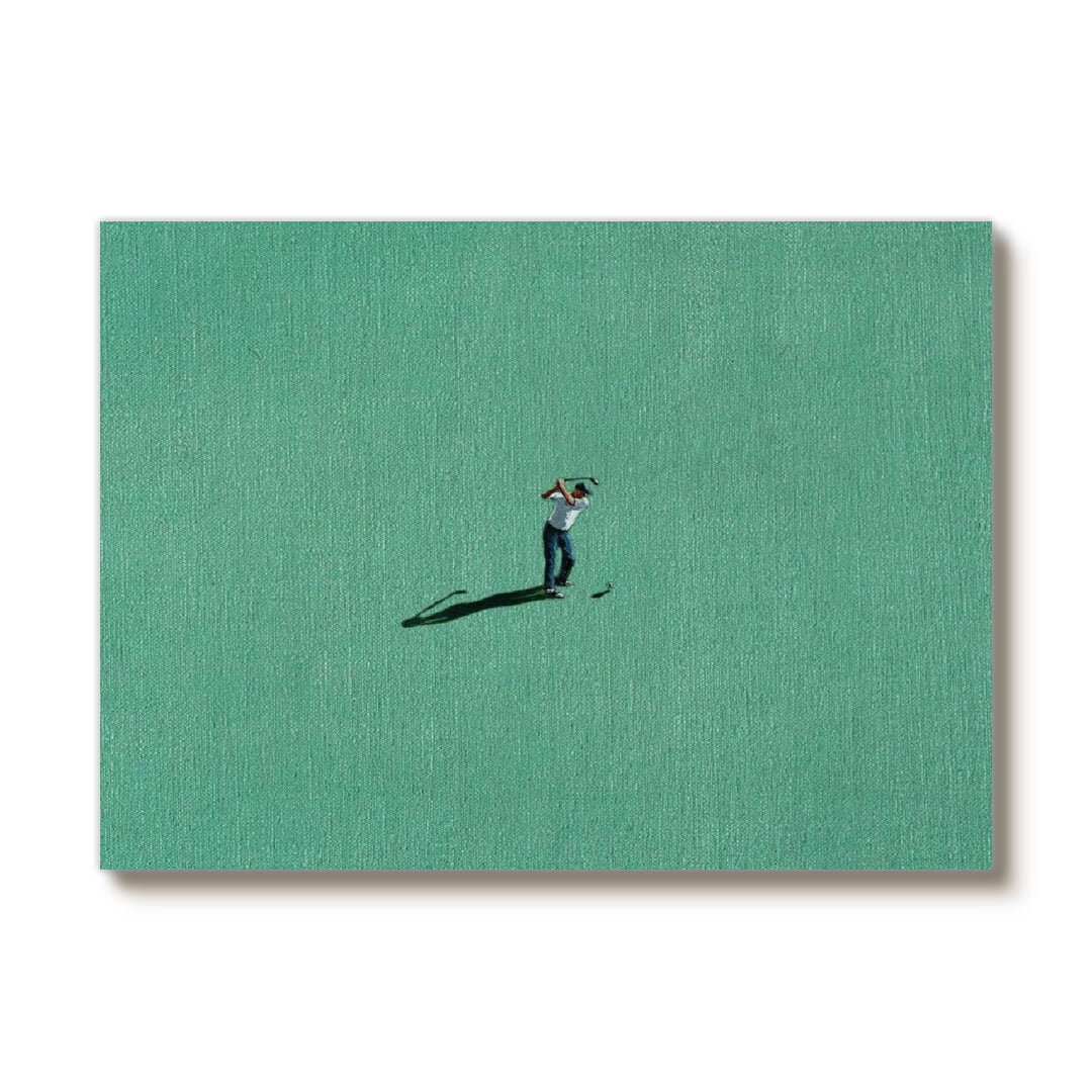 The Swing - Figure on Green Canvas Art