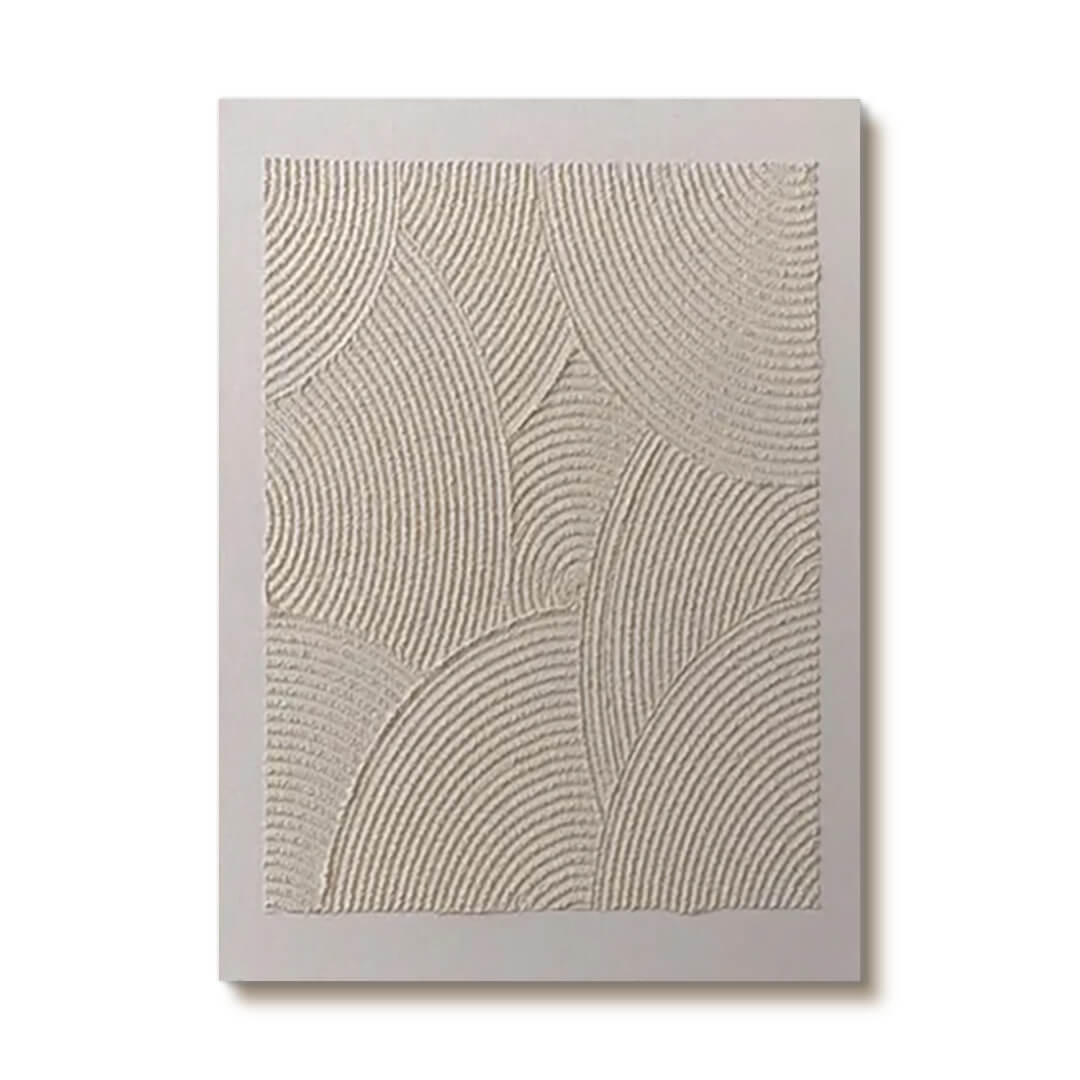 Wave Lines - Large Textured Minimalist Wall Art Painting