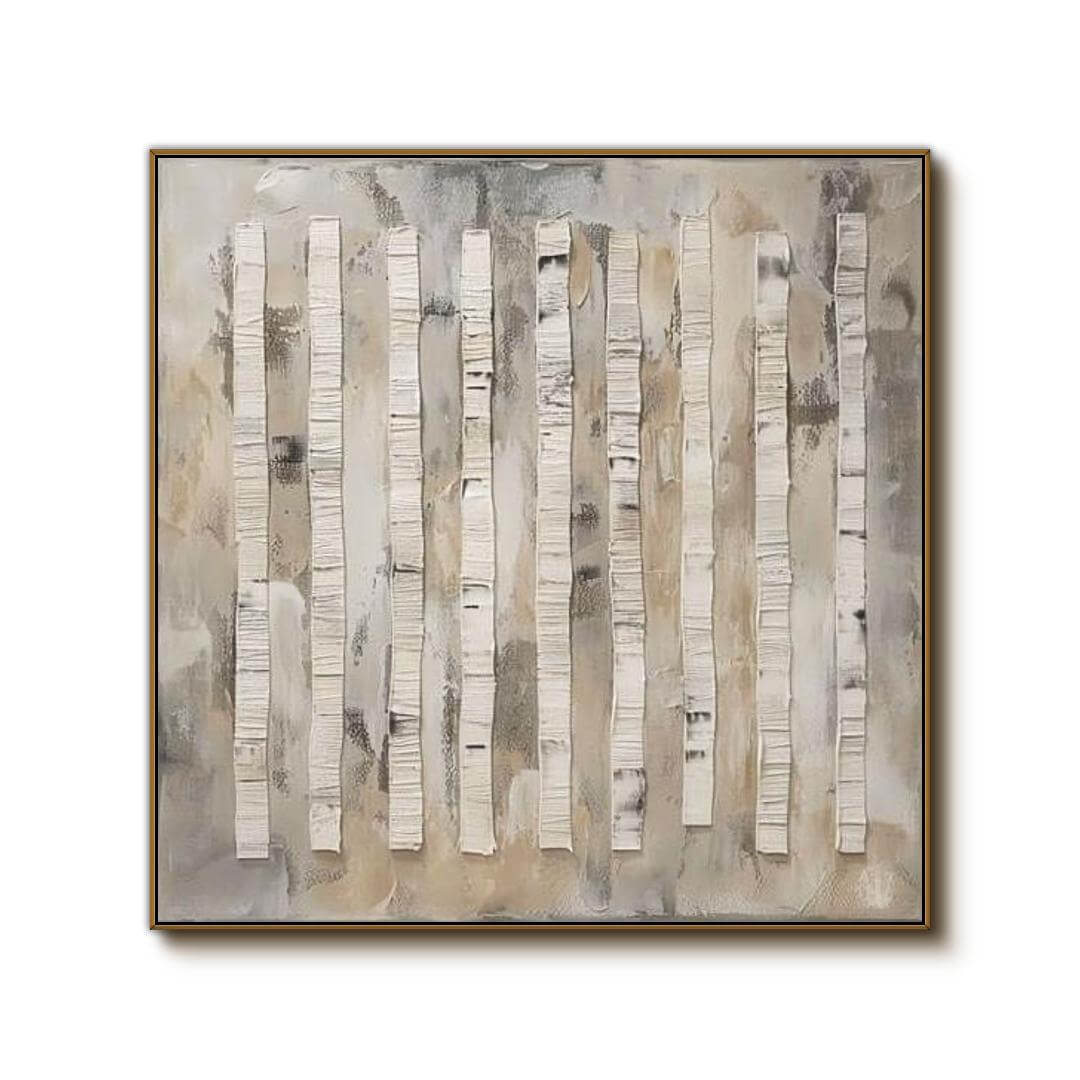 Layers of Silence - Beige Wabi Sabi Abstract Art Painting