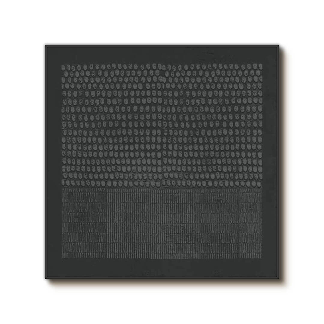 Unit and Level - Black Textured Abstract Wall Art