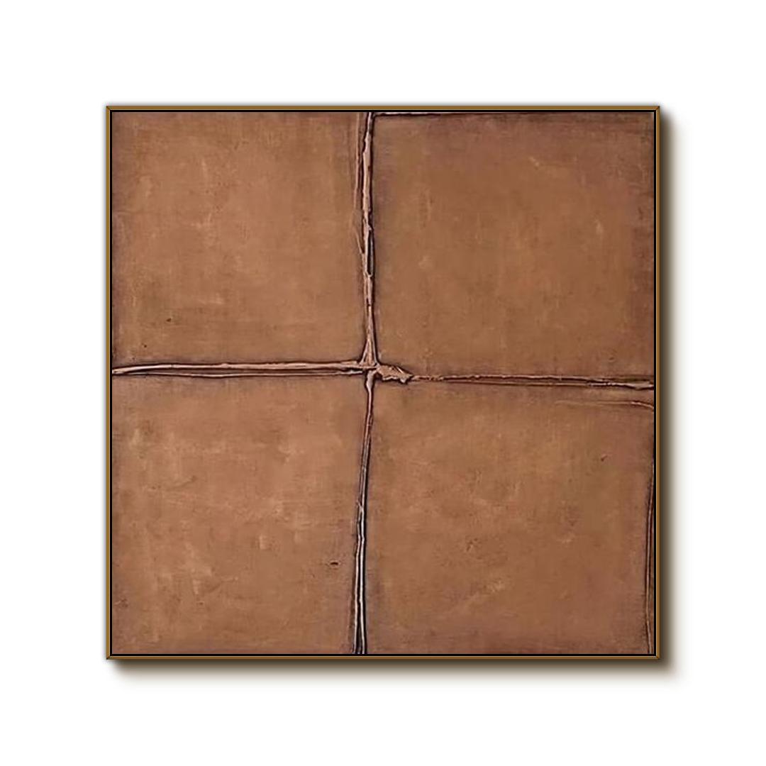 Sediments - Brown Wabi Sabi Canvas Art Painting