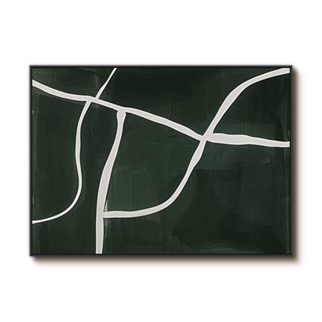 Forest Track - Original Green Minimalist Abstract Wall Art