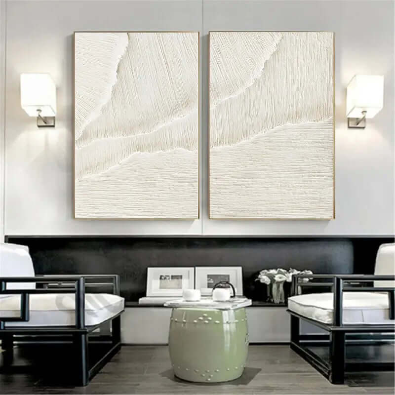 Drywave - Minimalist Textured White Wall Art