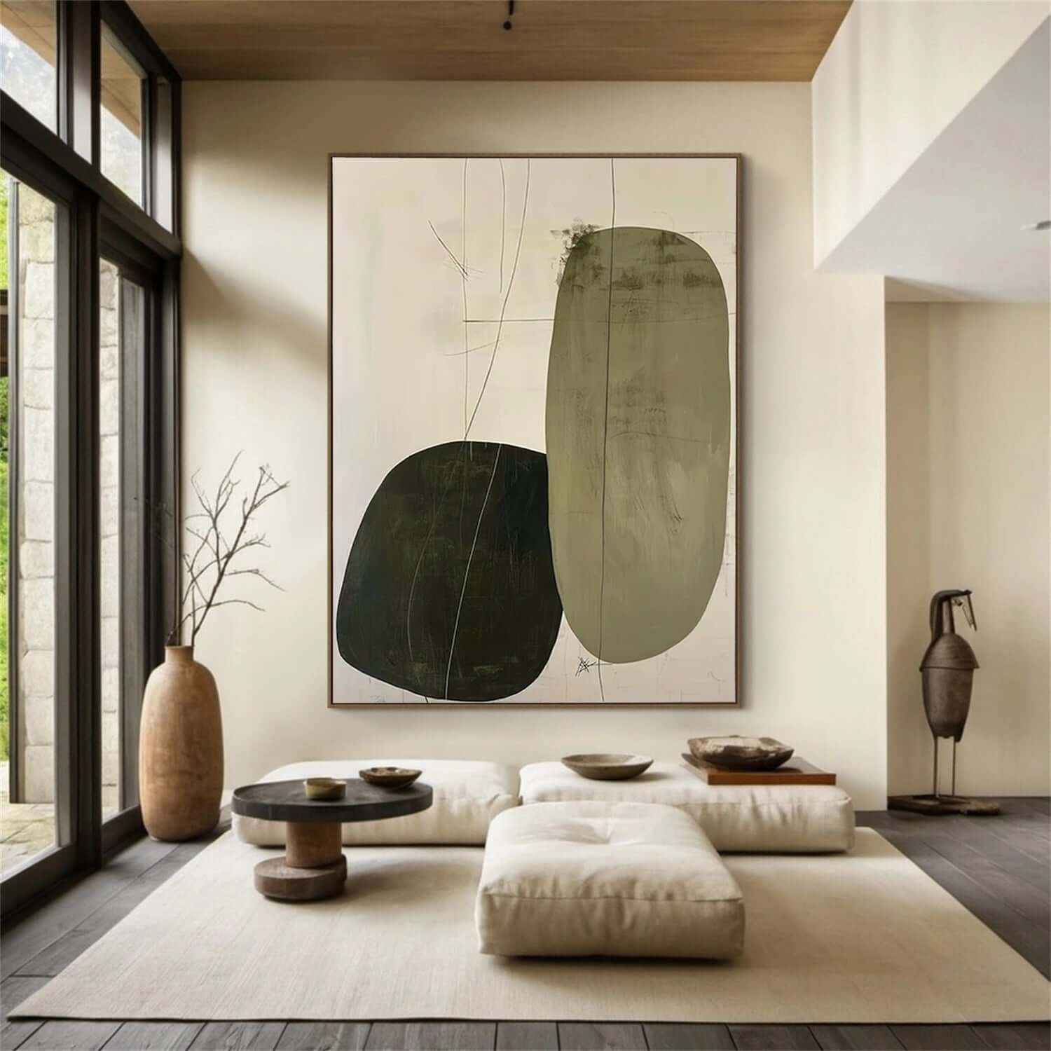 Dual Presence - Modern Abstract Minimalist Canvas Art