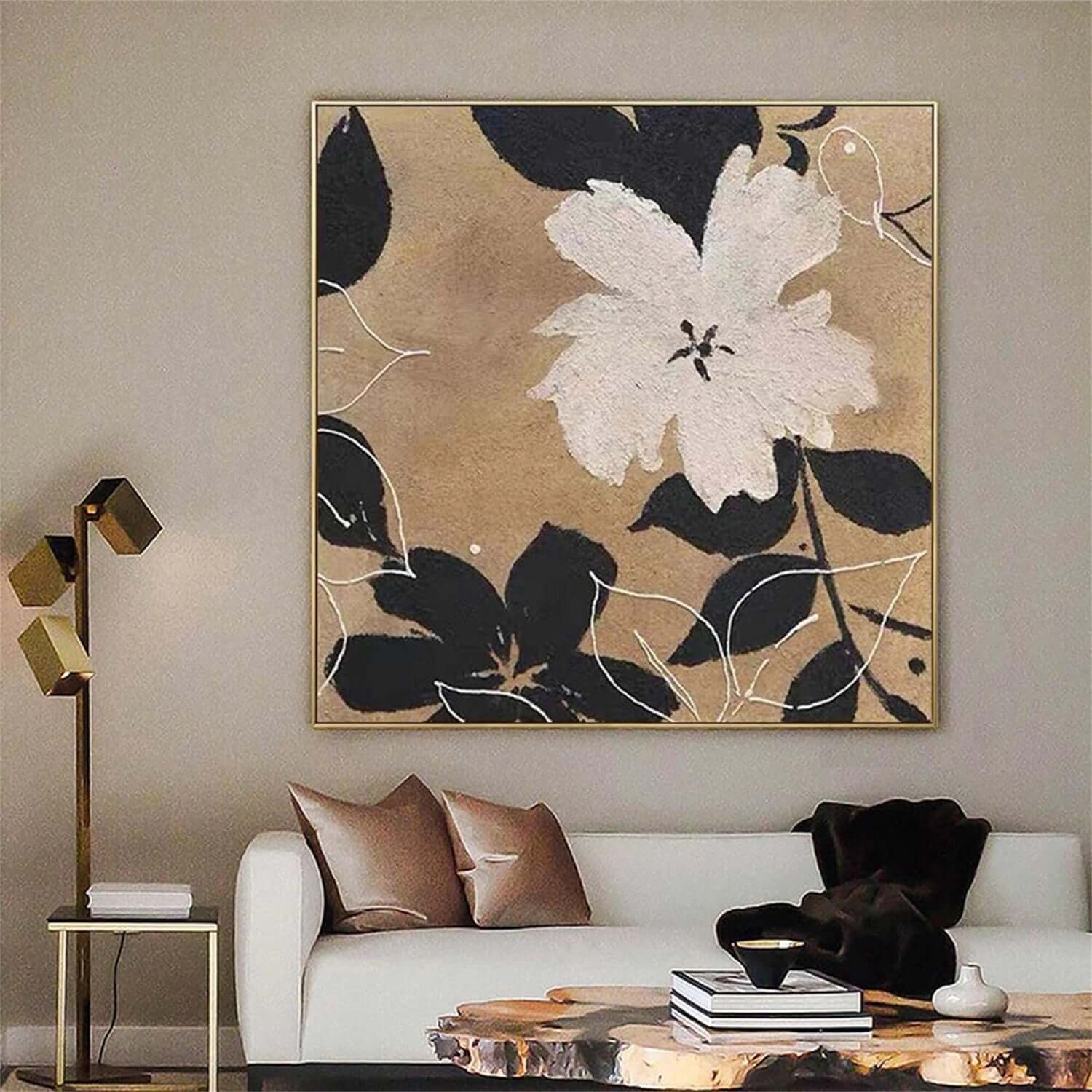 Autumn Whispers - Modern Botanical Canvas Art Painting