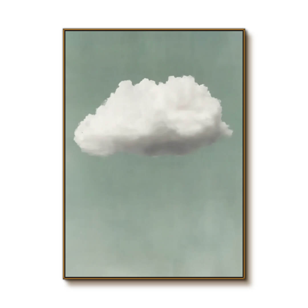 Mint Sky - Modern Abstract Cloud Art Painting