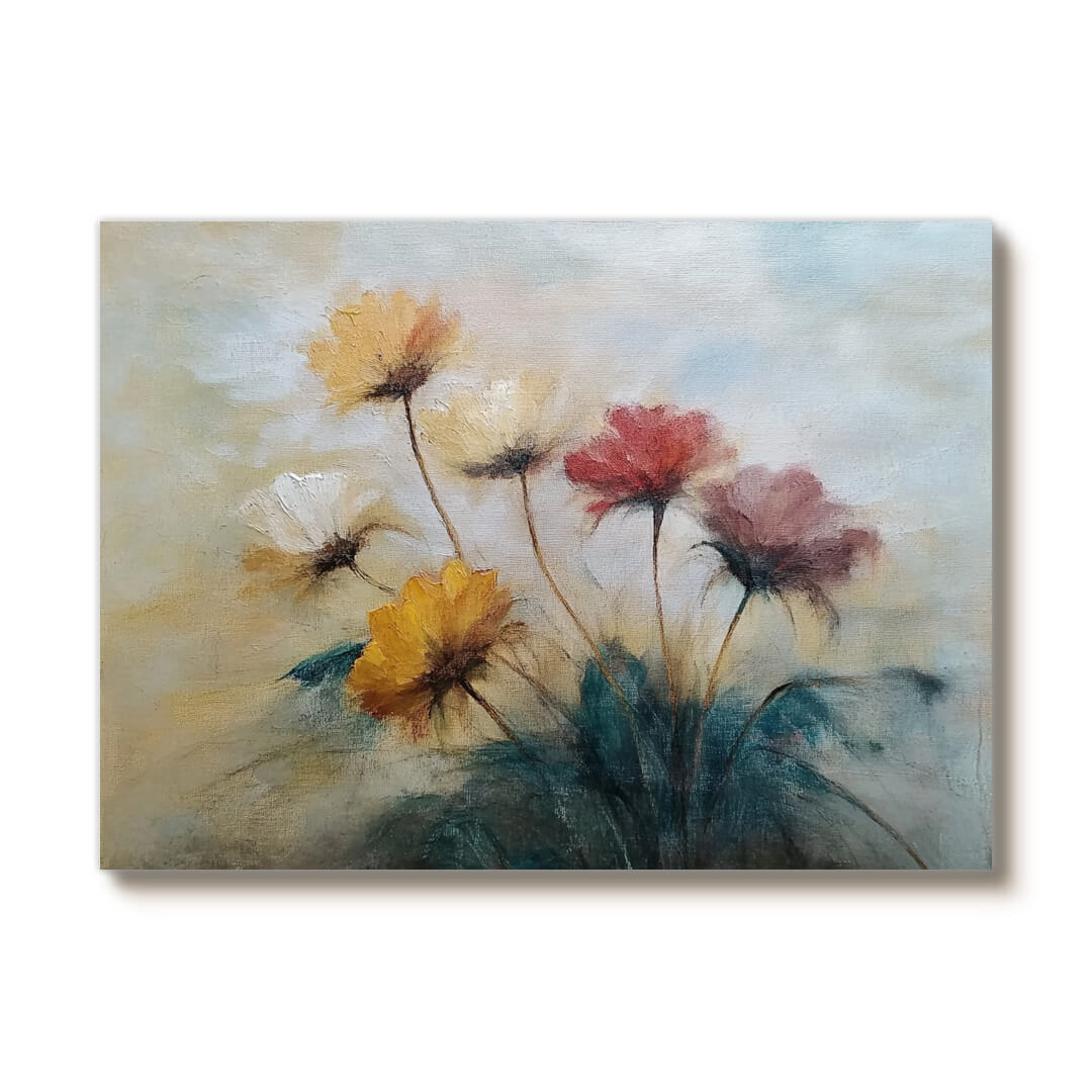 Fading Petals - Floral Canvas Art Painting