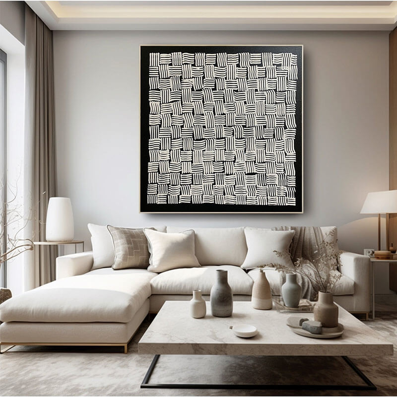 Woven Lines - Minimalist Abstract Art Painting