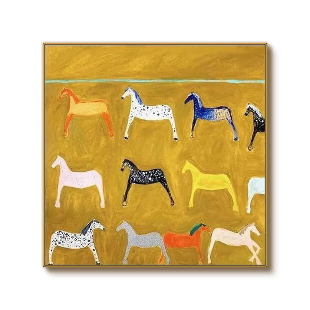 Horse Pals - Abstract Wall Art