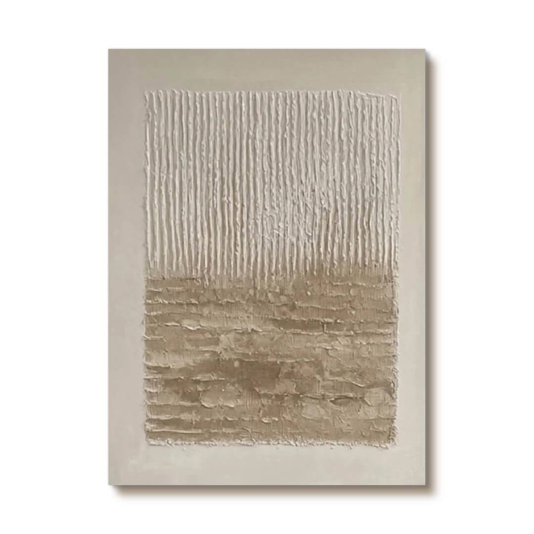 Earthen Reverie - Brown Minimalist Abstract Wall Art Painting