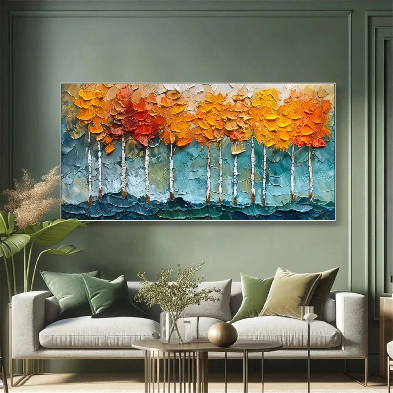 Amber Grove - Textured Forest Landscape Wall Art