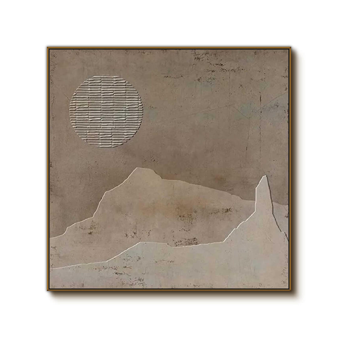 Zen Land - Wabi Sabi Textured Art Painting