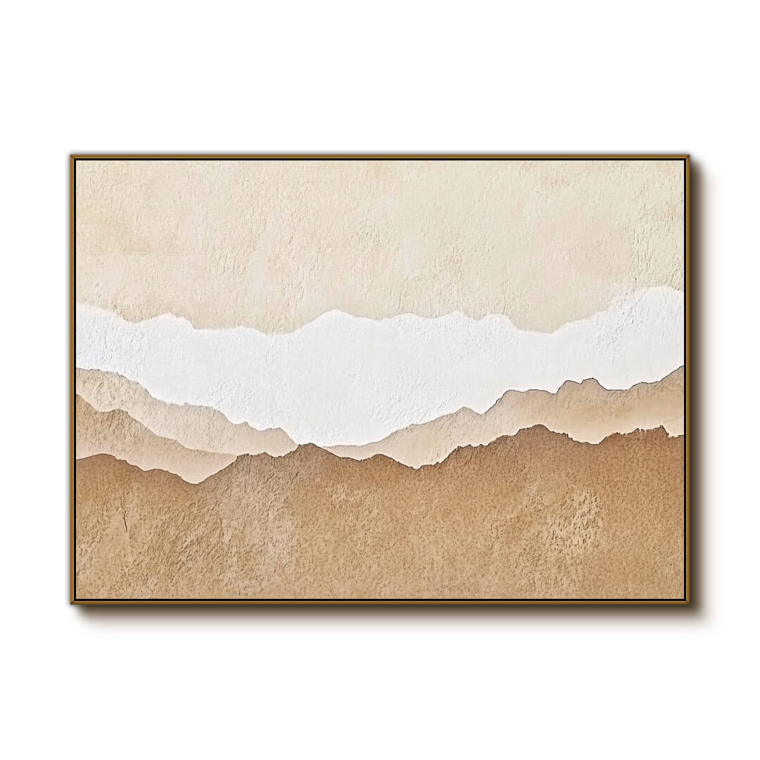 Wondrous Place I - Beige Abstract Wall Art Painting