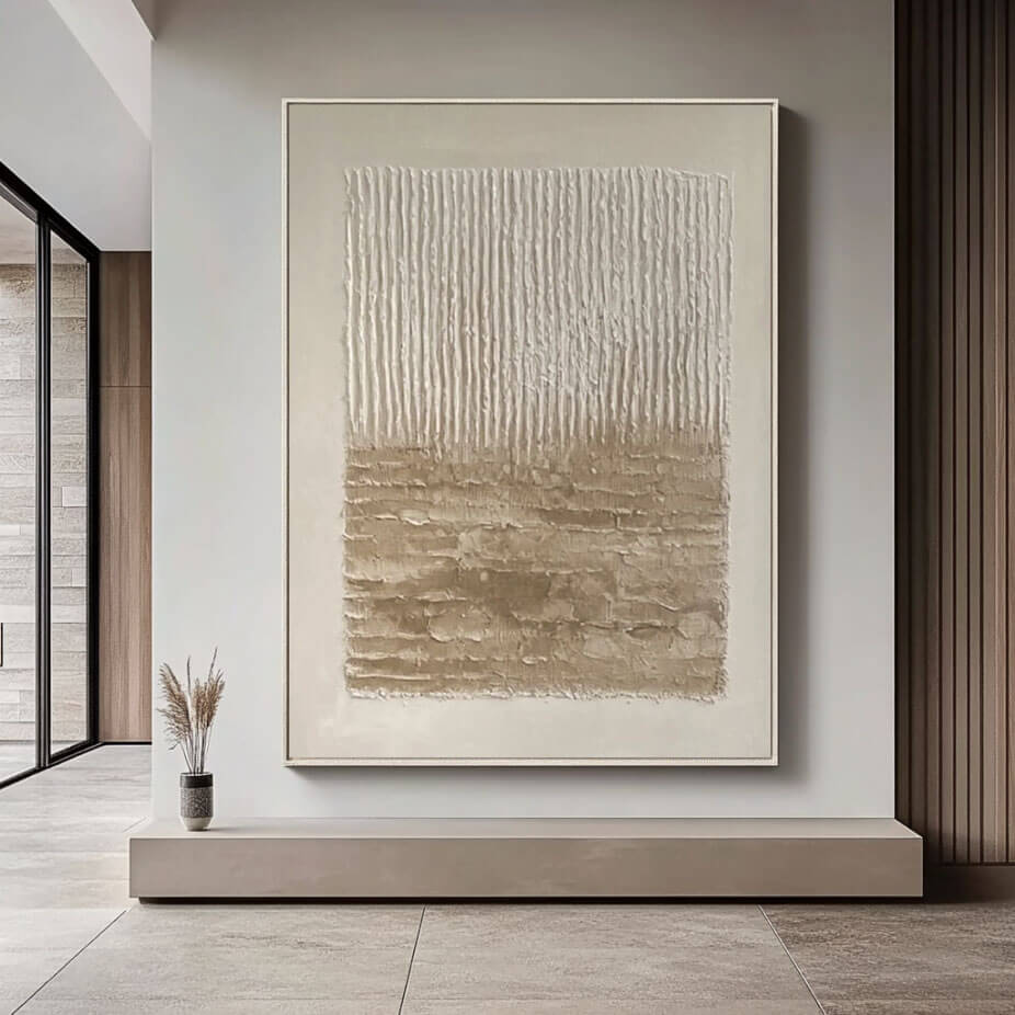 Earthen Reverie - Brown Minimalist Abstract Wall Art Painting