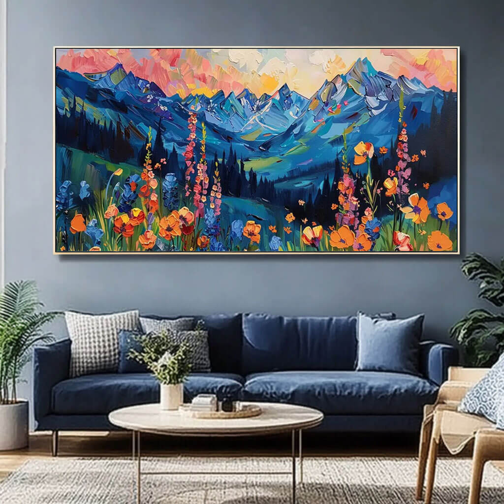 Wildflowers in Bloom - Large Abstract Wall Art