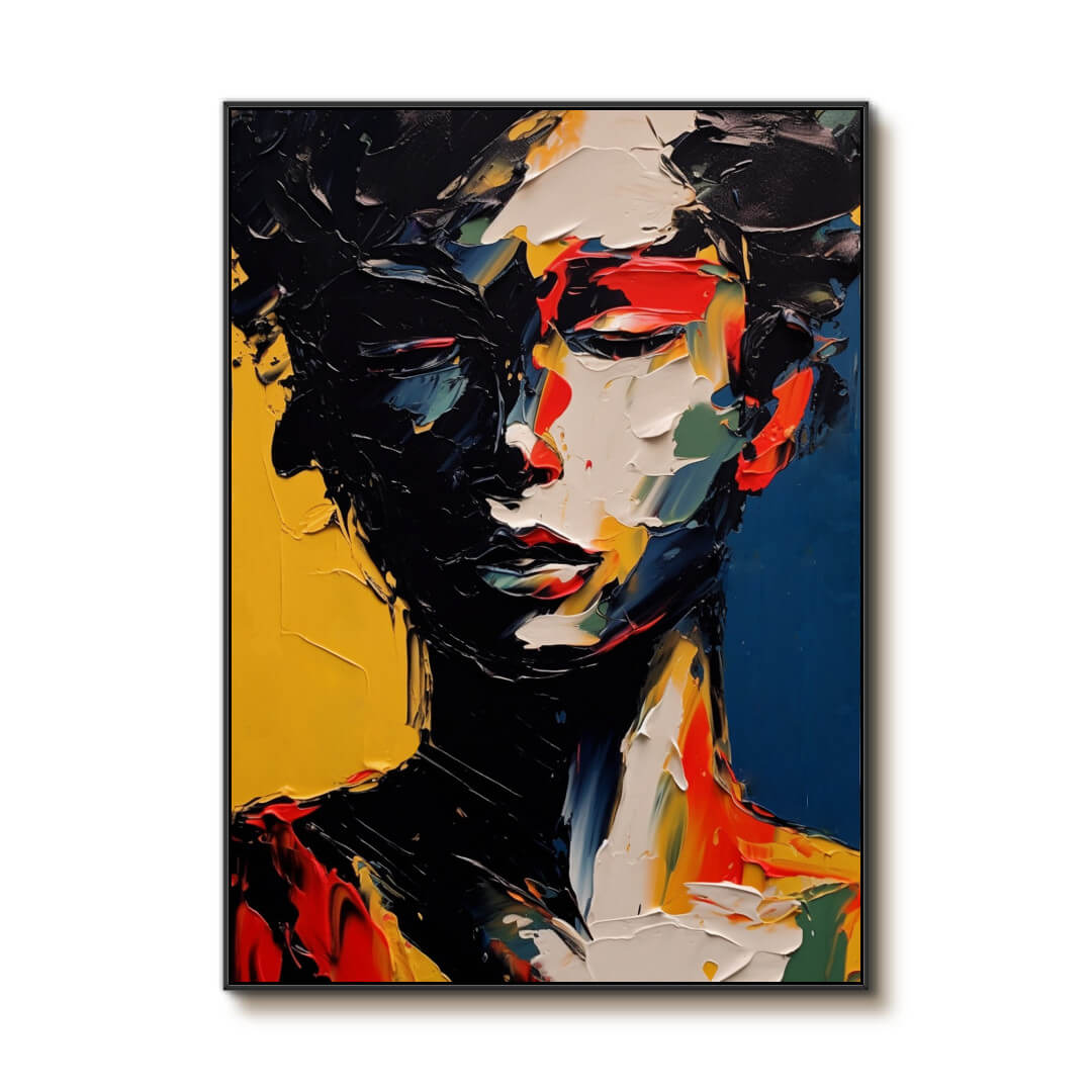 Imagination I - Textured Colorful Figure Canvas Art