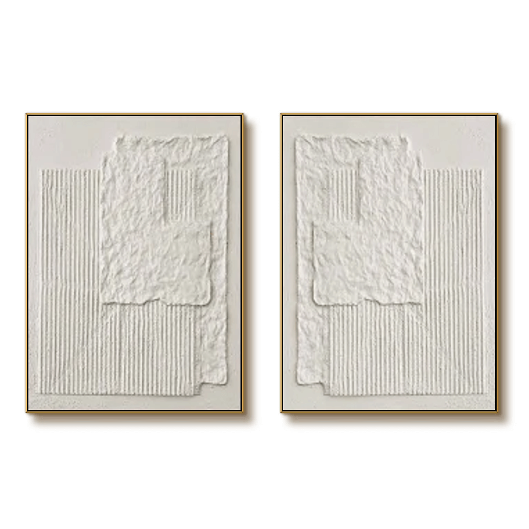New Chapter - 3D Textured Minimalist Wall Art Set of 2