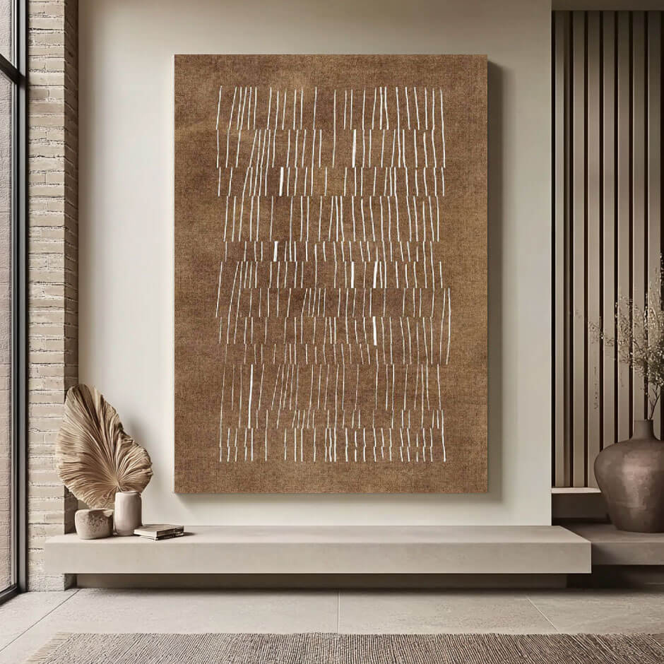 Earthen Glyphs - Modern Minimalist Textured Wall Art